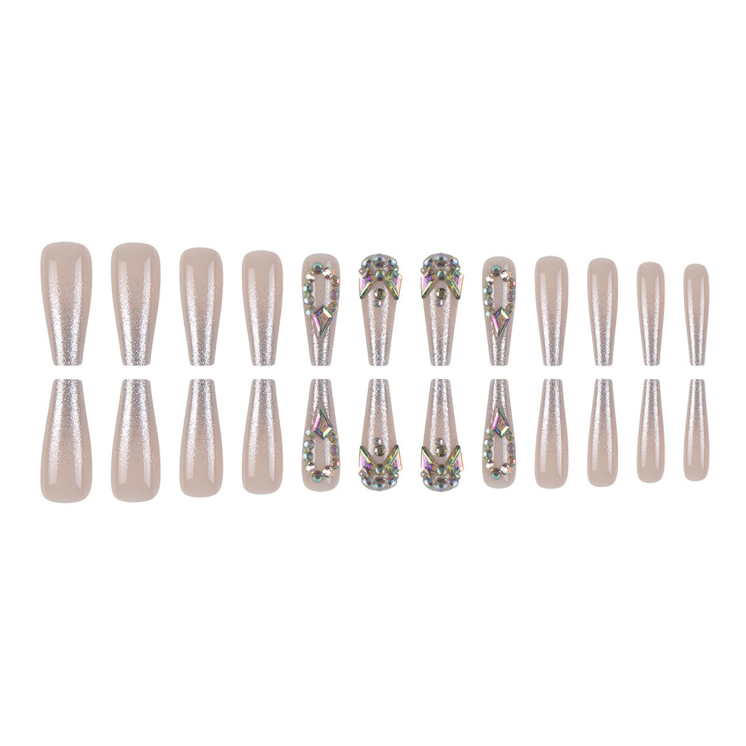 Rhinestone-Embellished Stiletto Press-On Nails Stornfield