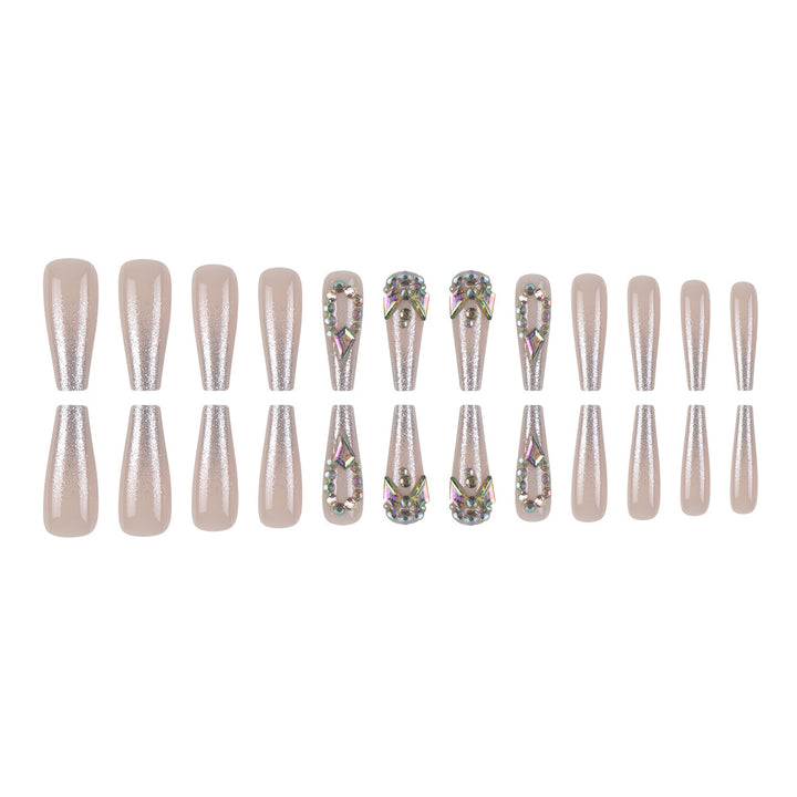 Rhinestone-Embellished Stiletto Press-On Nails Stornfield
