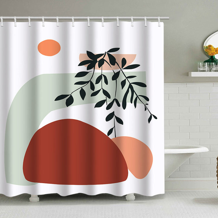 Abstract Botanical Print Shower Curtain Stornfield