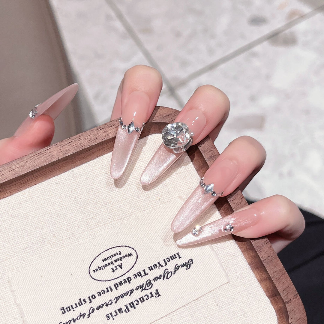 Luxury Glittery Stiletto Nail Extensions Stornfield