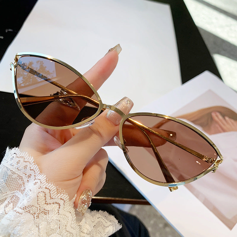 Ladies Cat-Eye Sunglasses with Elegant Metal Frame and UV Protection Stornfield