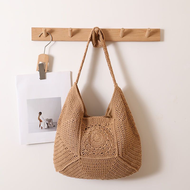 Hand-knotted Tote Bag in Modern Macramé Style Stornfield