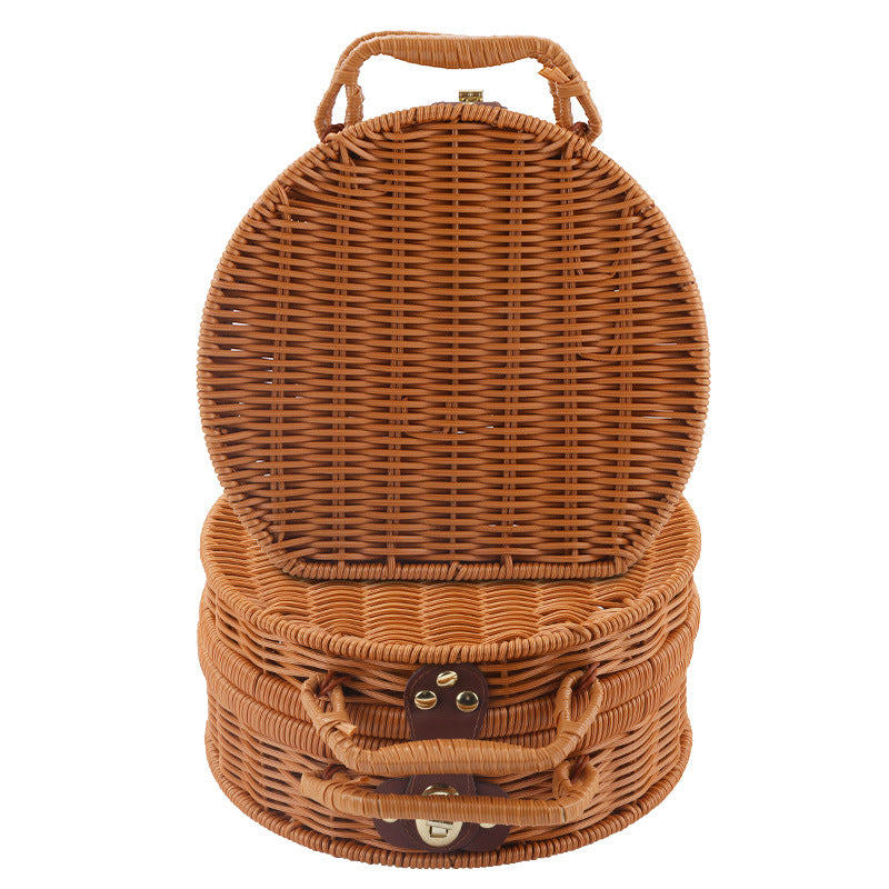 Women Round Wicker Handbag Stornfield