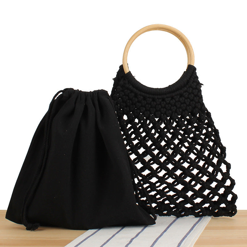 Elegant Braided Tote Bag with Round Handle Stornfield