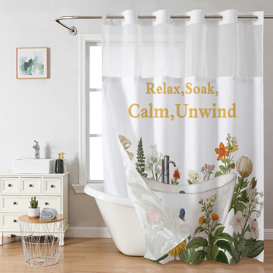 Botanical Floral Art Shower Curtain Stornfield