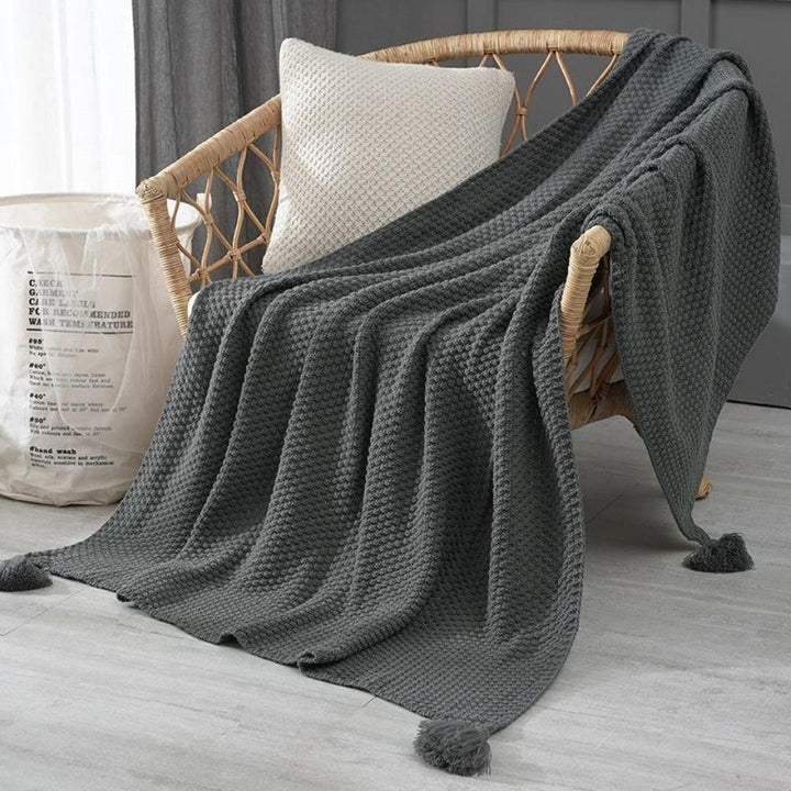 Premium Textured Knit Throw Blanket