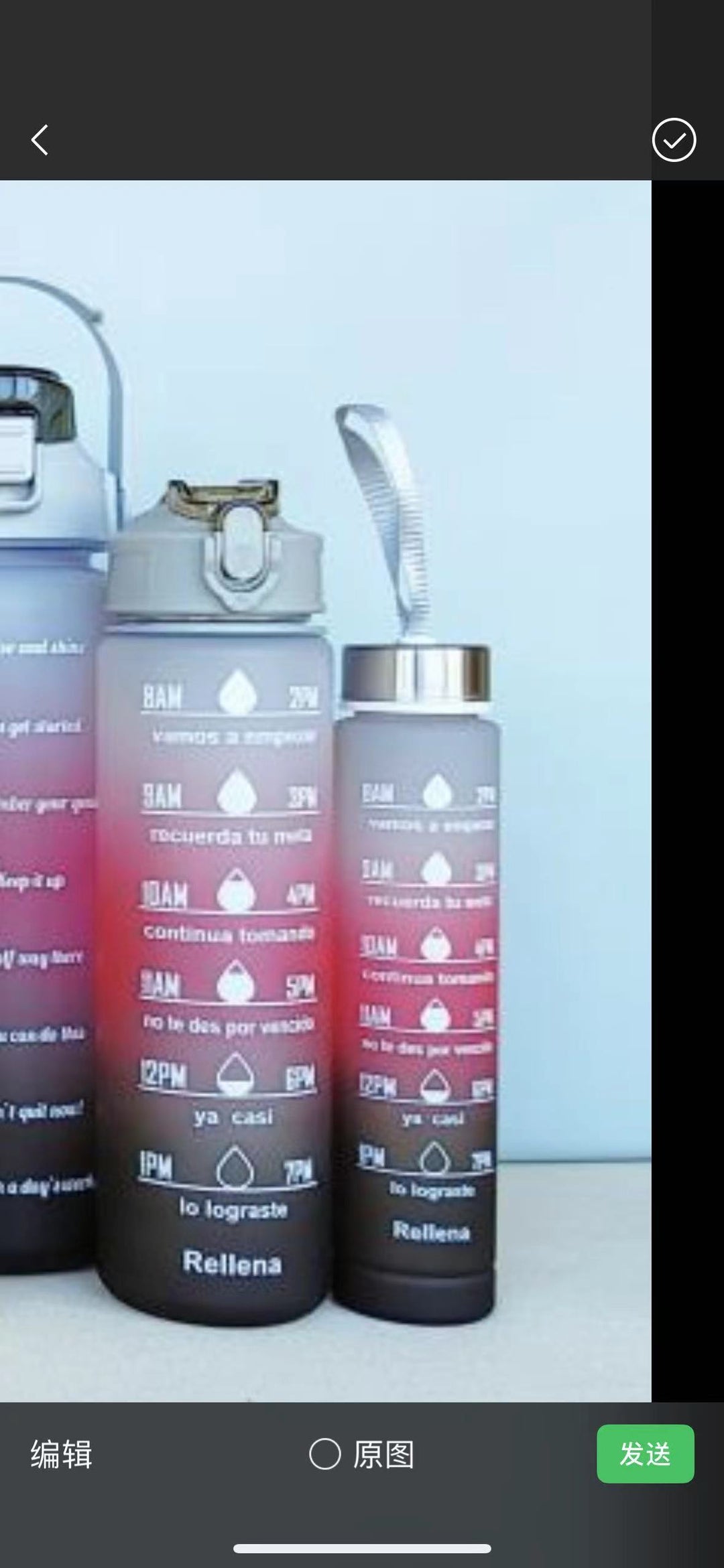 Women's Motivation Water Bottle with Integrated Time Marking Stornfield