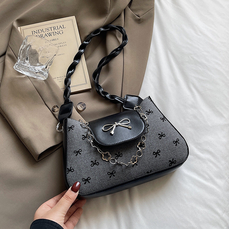 Classic Polka Dot Handcrafted Shoulder Bag