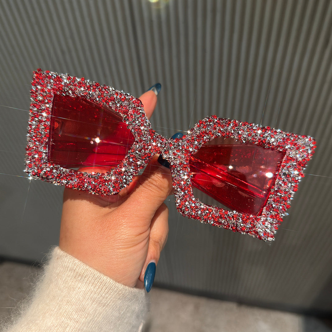 Ladies Glamorous Statement Sunglasses with Rhinestone-Embellished Frame Stornfield