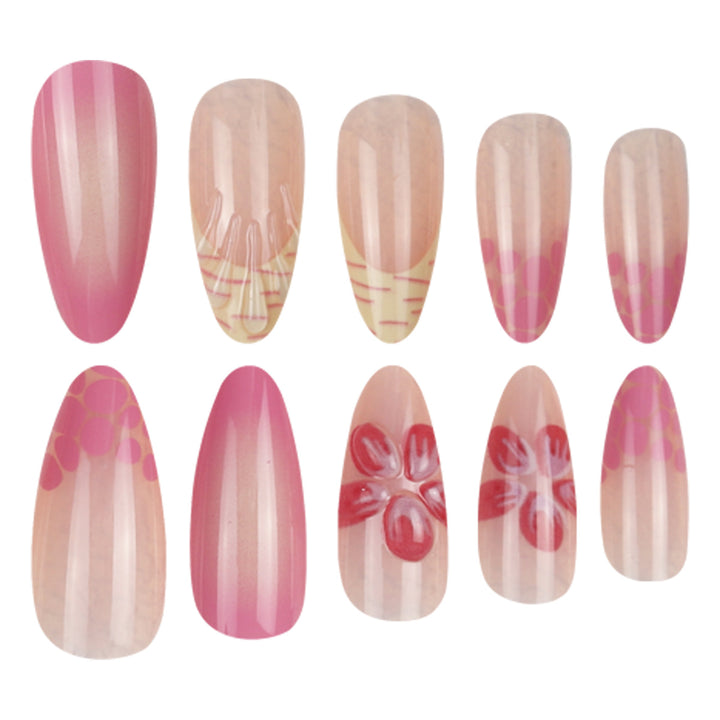 Floral-Themed Stiletto Press-On Nails Stornfield