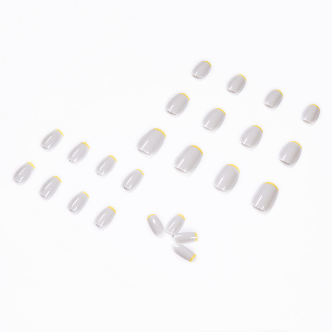 Artistic nail extensions with modern French-tip design Stornfield