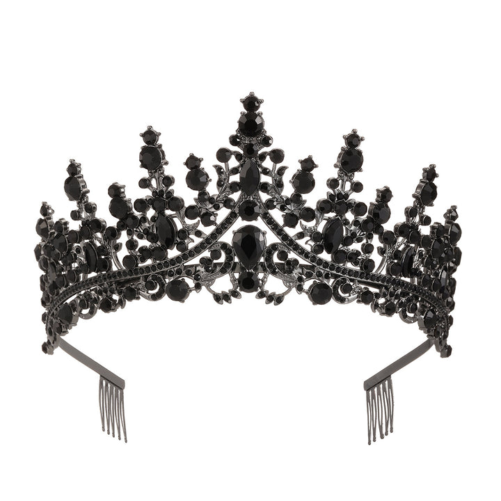 Ladies Opulent Tiara with Black Crystal Detailing Stornfield
