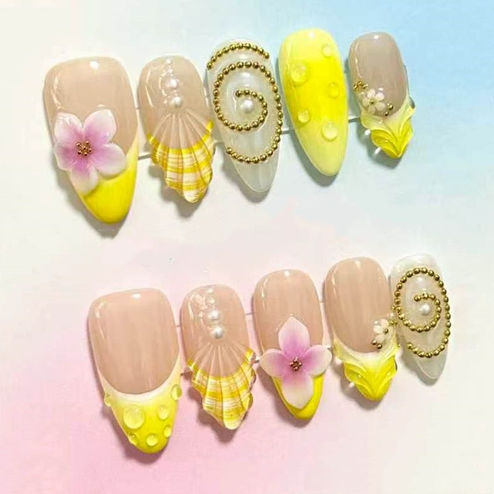 Artistic Designed Press-On Nail Set Stornfield