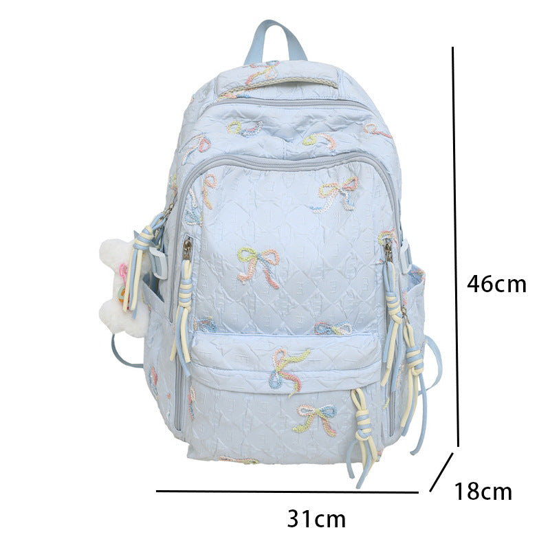 Quilted Bow-Detail Fashion Backpack Stornfield