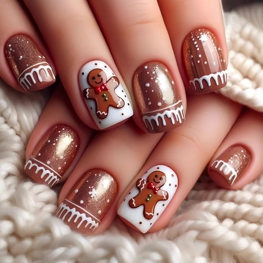 Decorative Glittery Star-Accented Press-On Nail Set Stornfield