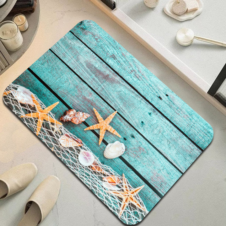 Coastal-Themed Decorative Bath Mat Stornfield