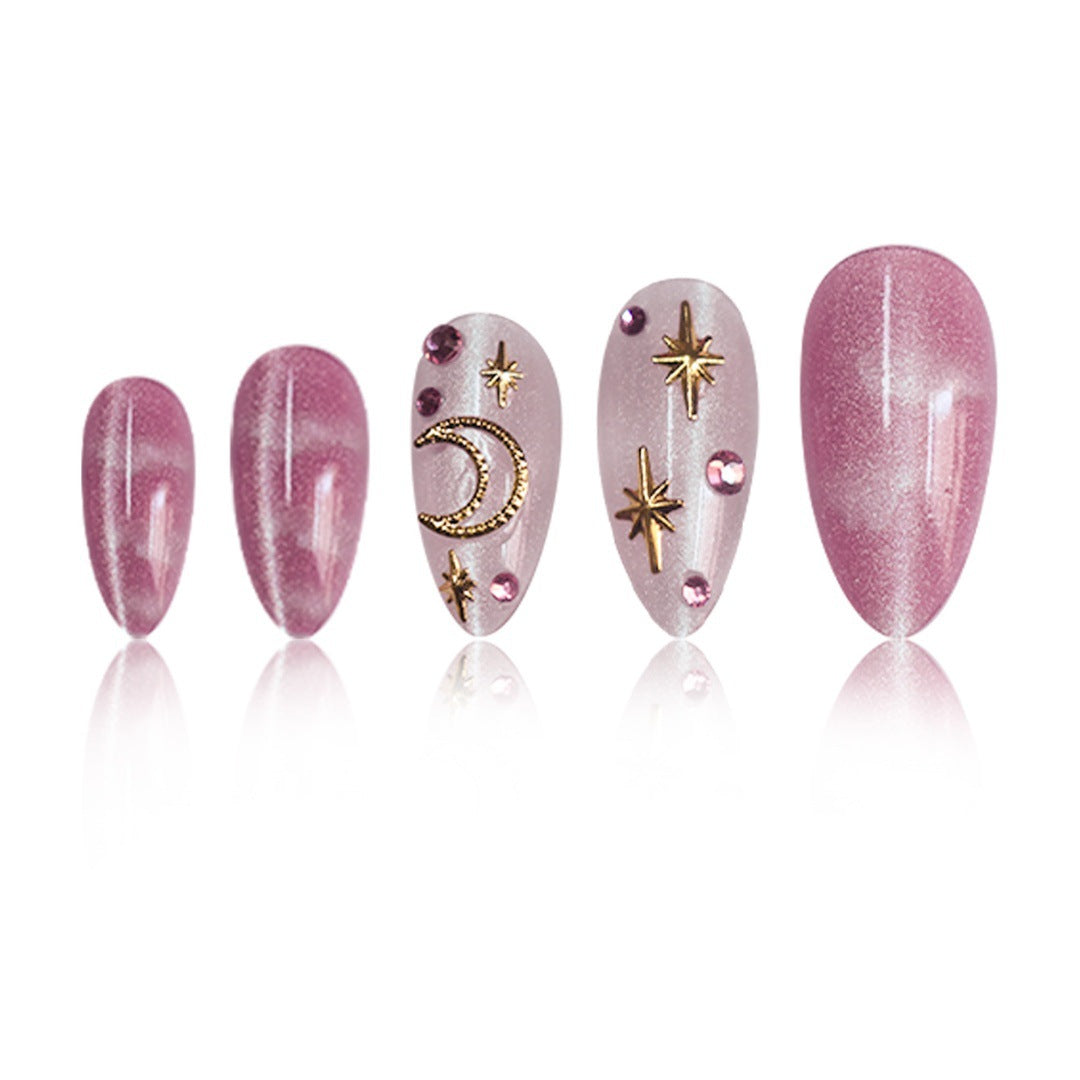 Celestial Themed Press-On Nail Art Stornfield