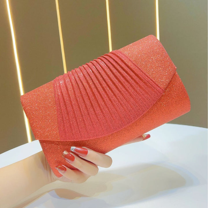 Glamorous Pleated Evening Clutch
