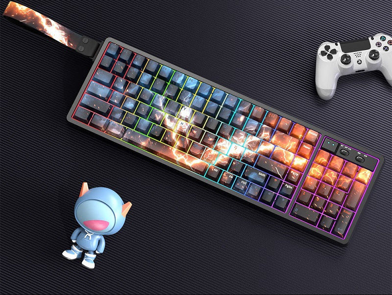 Customizable RGB Gaming Keyboard with Artistic Keycaps Stornfield