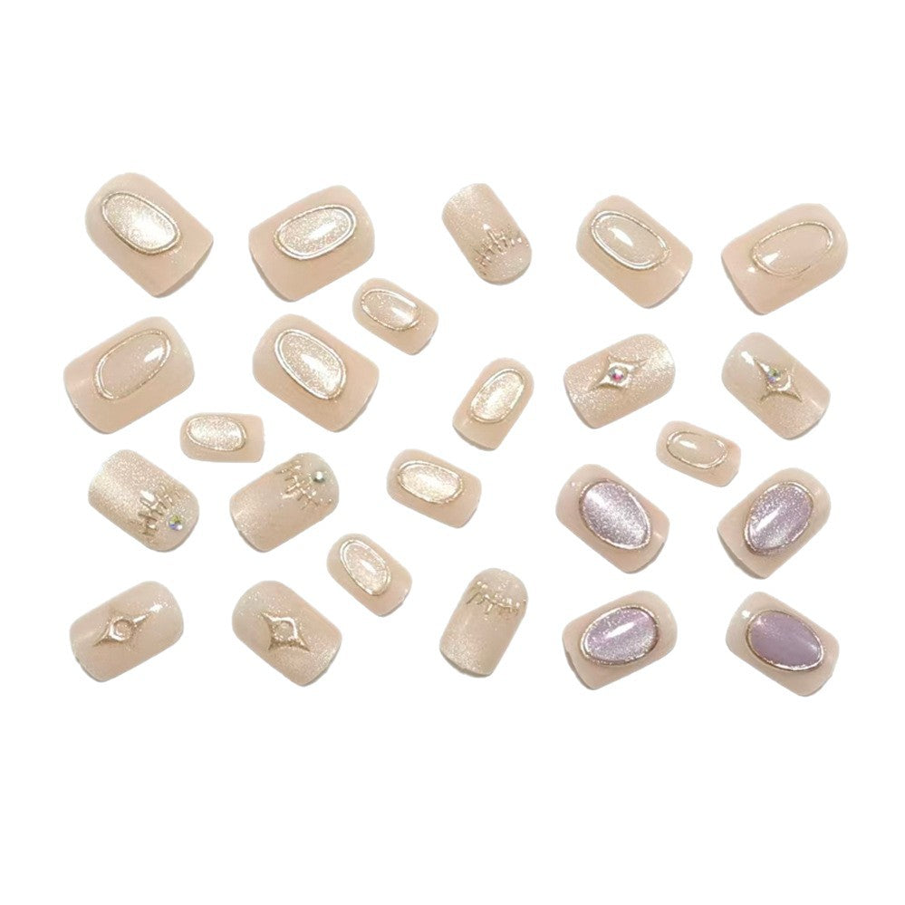 Decorative artificial nails with shimmering and glittering accents Stornfield