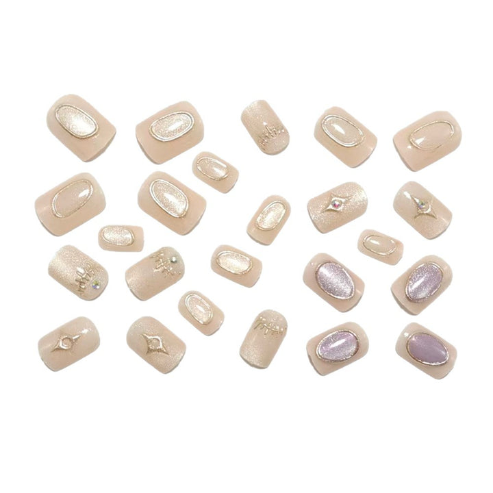 Decorative artificial nails with shimmering and glittering accents Stornfield