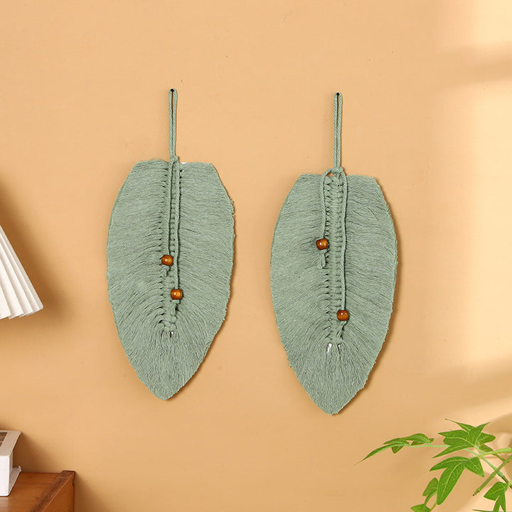 Leaf-Shaped Macrame Wall Art Stornfield