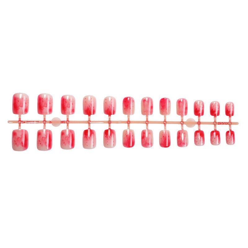 Trendy artificial nail set with modern marble and ombre design Stornfield