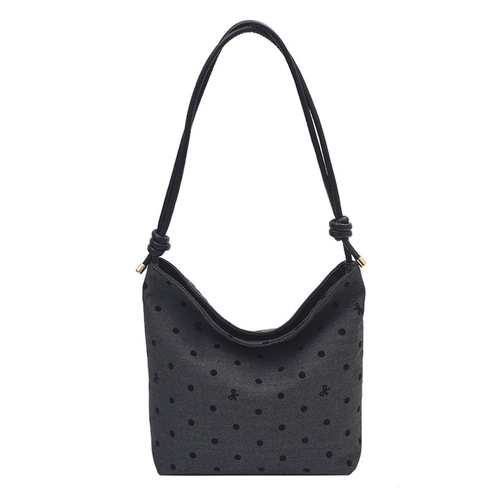 Dot-Patterned Hobo Bag