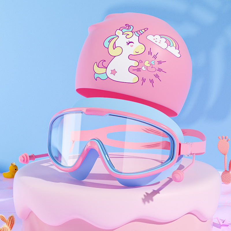Kids Unicorn-Themed Swim Mask and Cap Set Stornfield