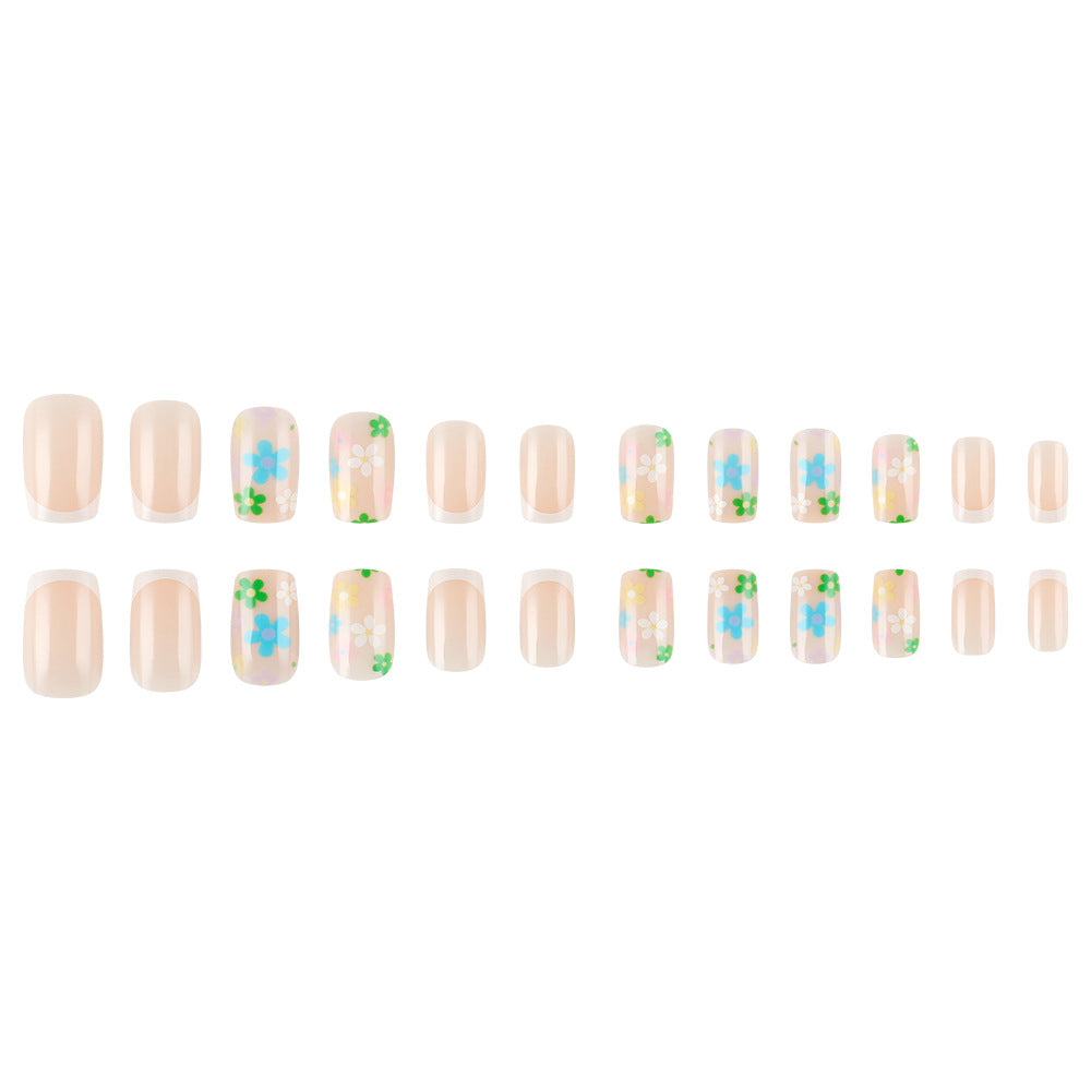Floral French Tip Press-On Nail Set Stornfield