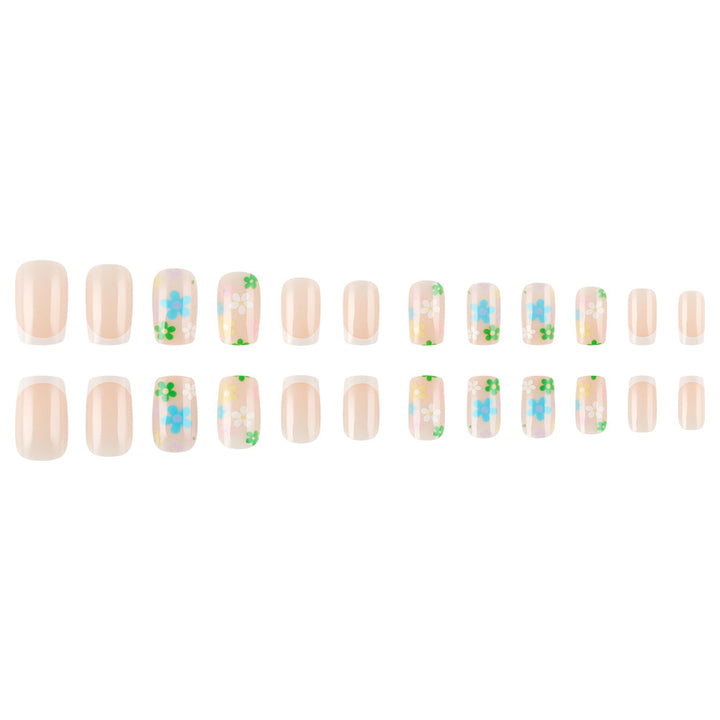 Floral French Tip Press-On Nail Set Stornfield