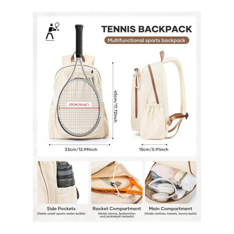 Practical tennis backpack with special racket compartments Stornfield