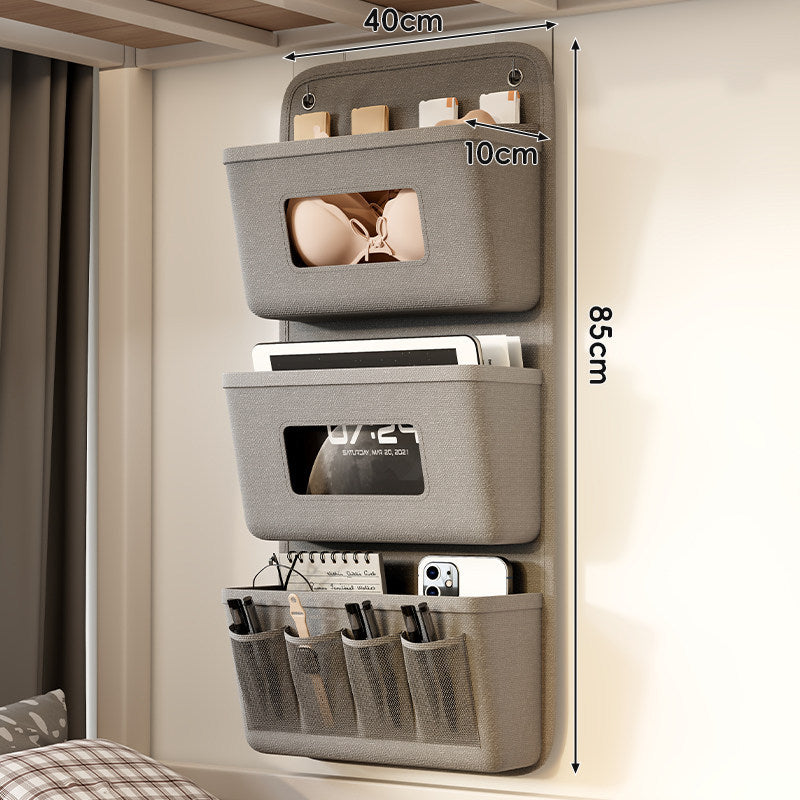 Bedside Hanging Multi-Pocket Fabric Organizer for Lingerie Phone and Accessories