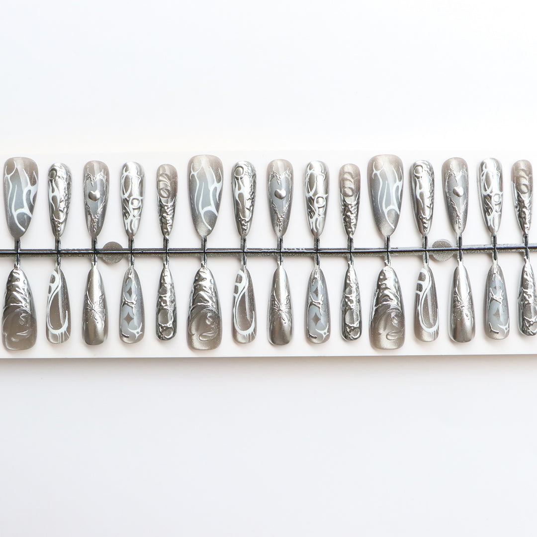 Artistic Abstract Press-On Nail Set Stornfield