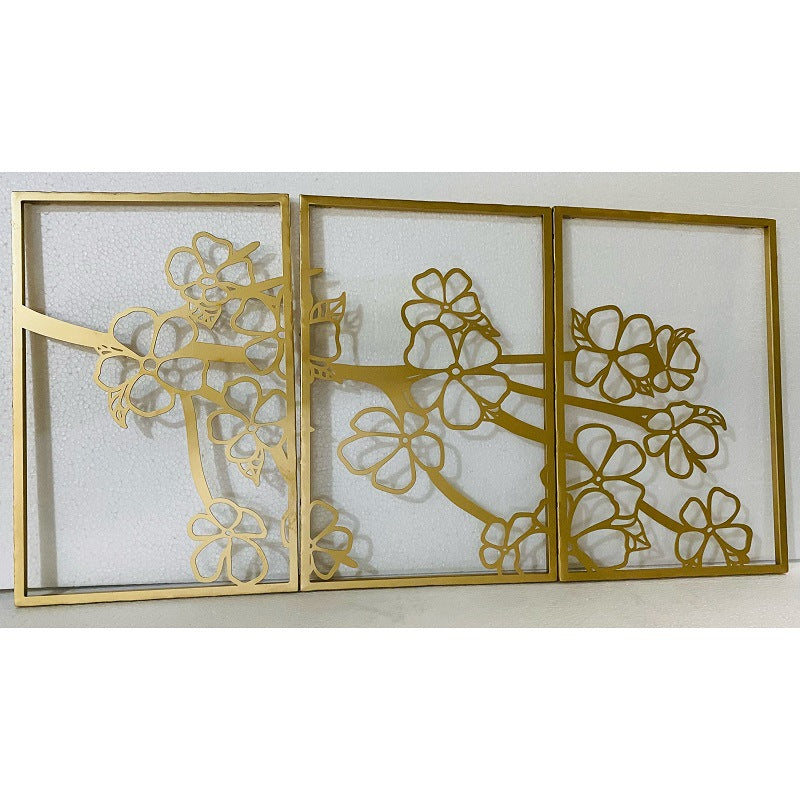 Decorative Floral Metal Wall Art Panel Stornfield