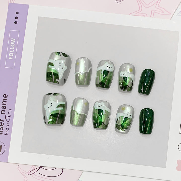 Creative Nail Art Set with Botanical Designs Stornfield