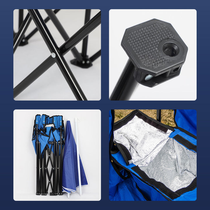 Folding Chair Set with Umbrella Stornfield