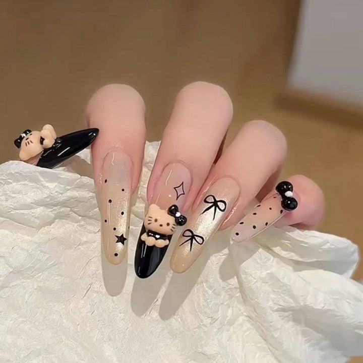 Glossy Natural Finish Press-On Nail Set