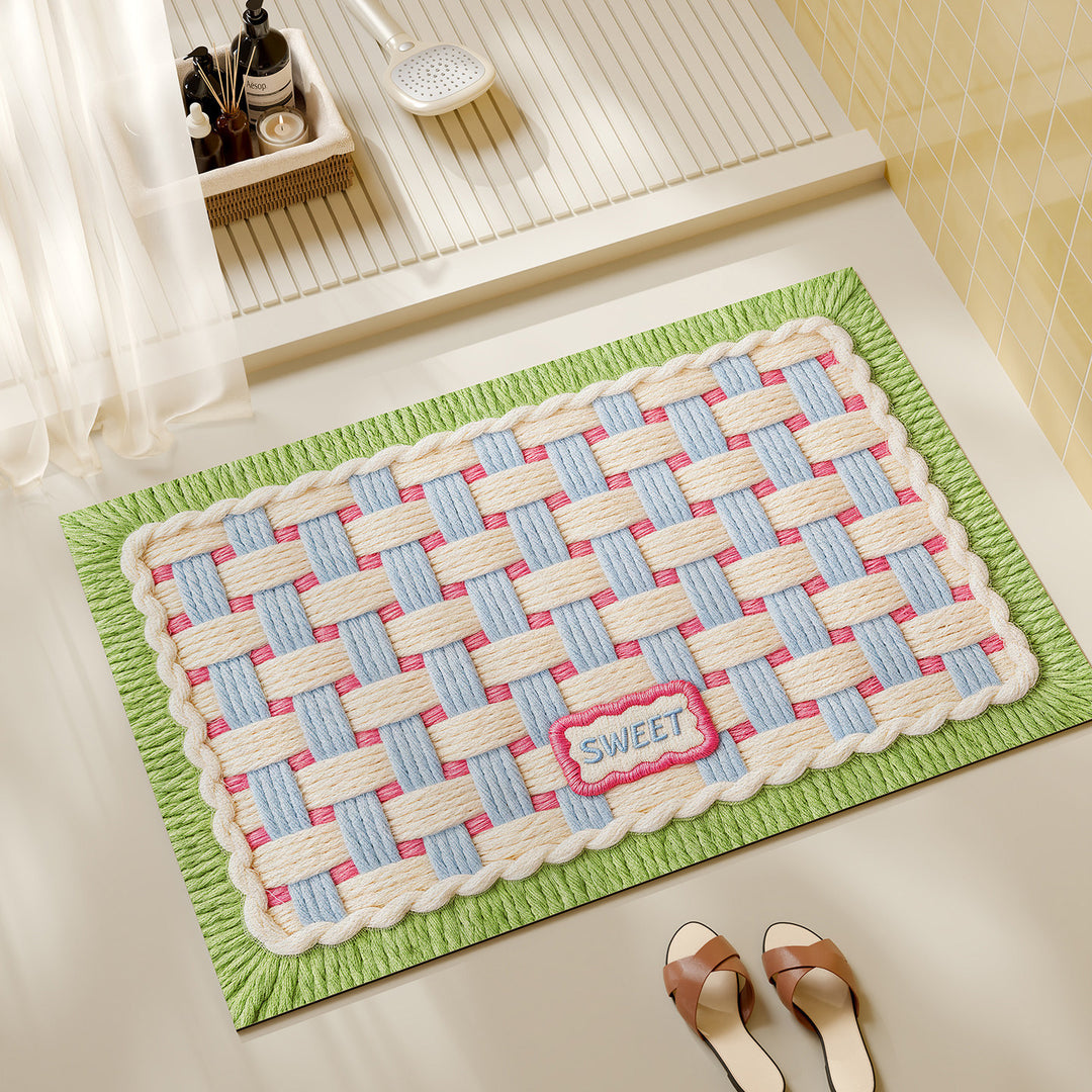 Decorative Woven Bath Mat