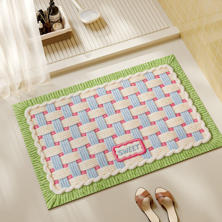 Decorative Woven Bath Mat