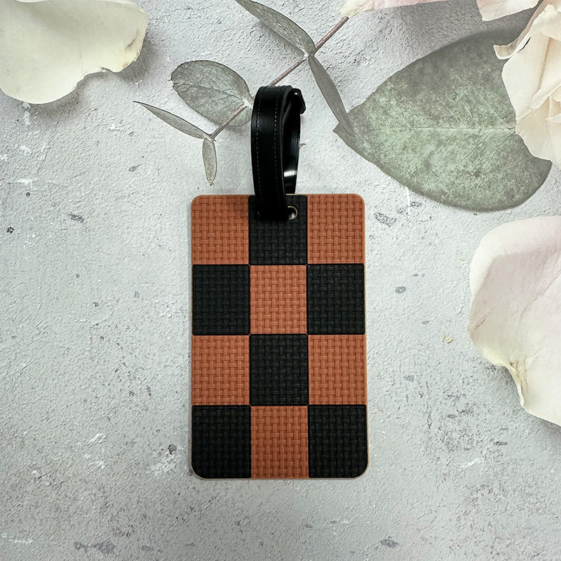 Checkerboard Pattern Luggage Tag Stornfield