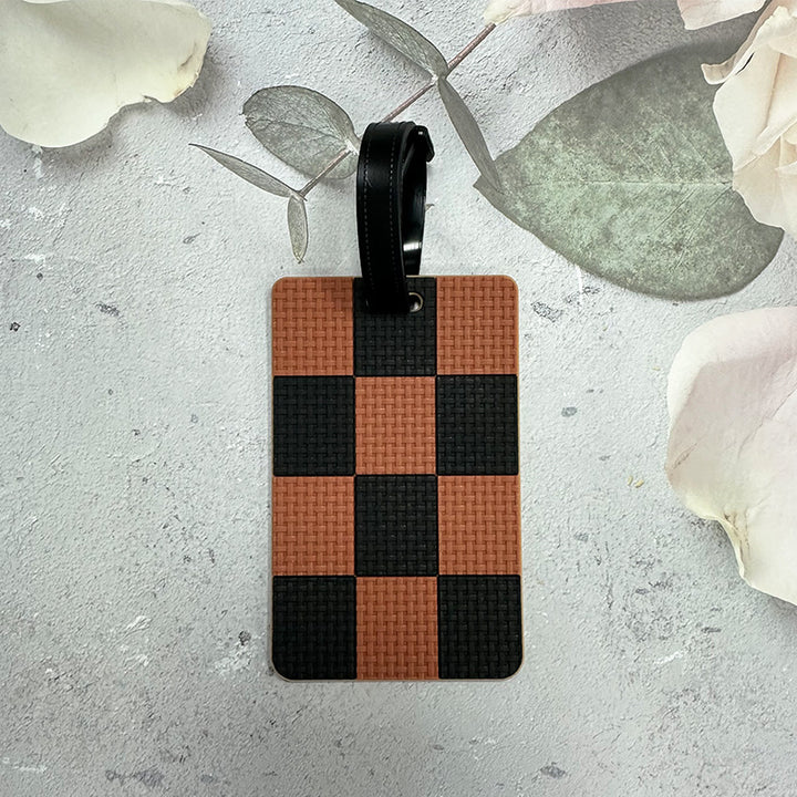 Checkerboard Pattern Luggage Tag Stornfield