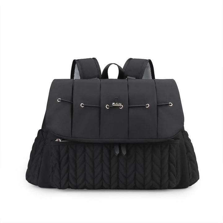 Elegant and Stylish Backpack with Faux Leather and Woven Design Stornfield