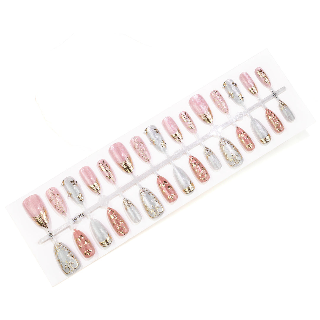 Luxurious Ornate Press-On Nail Art Set