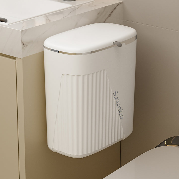 Women compact wall waste bin with lid and odor-tight system Stornfield