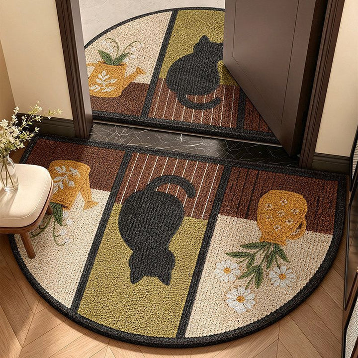 Cat-Themed Round Area Rug