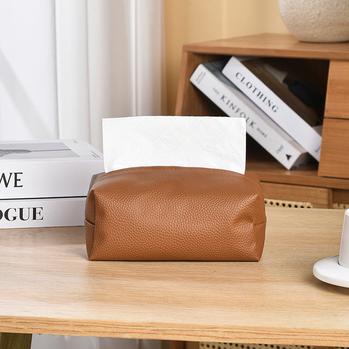 Premium Leather Tissue Box Cover Stornfield