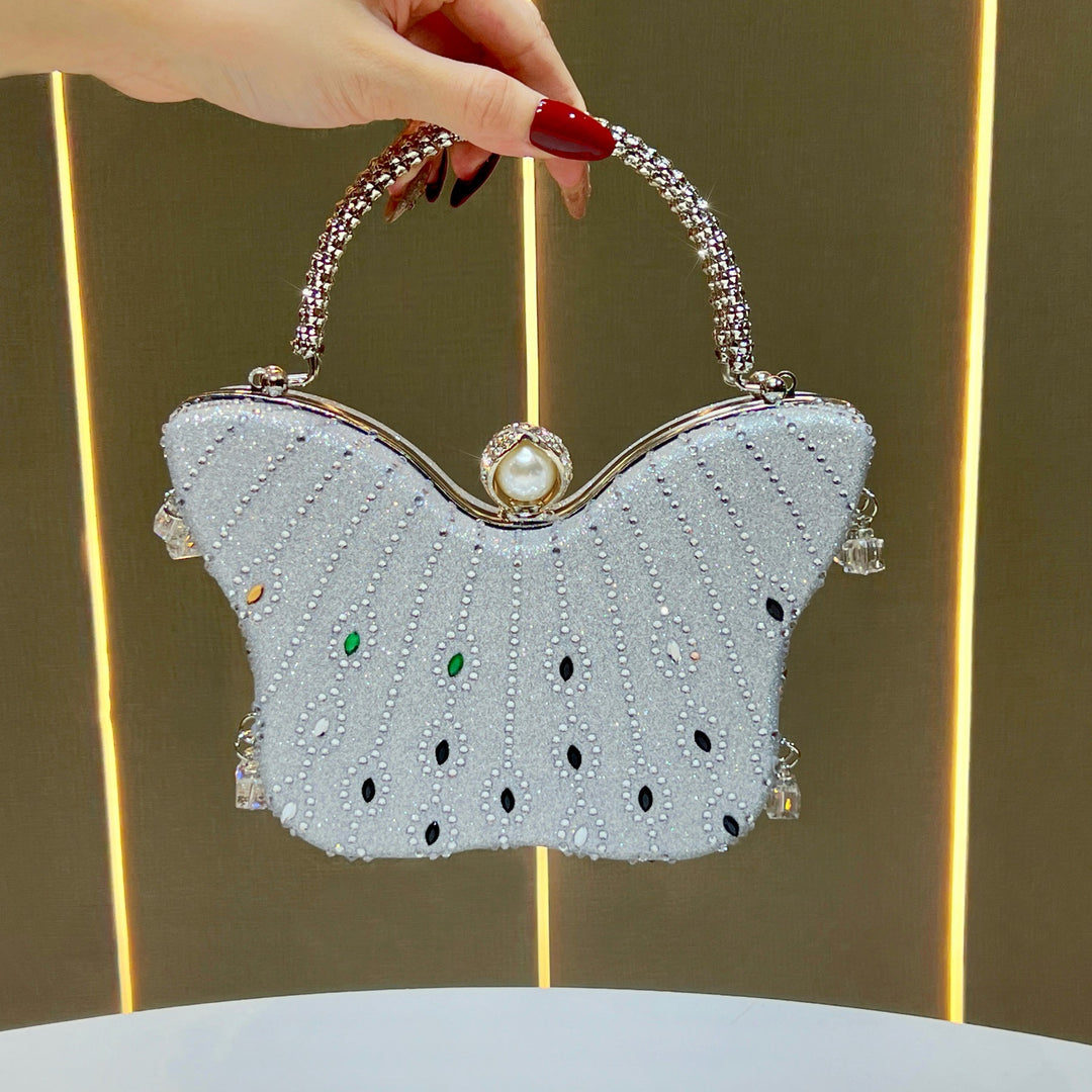 Butterfly-Shaped Decorative Evening Handbag