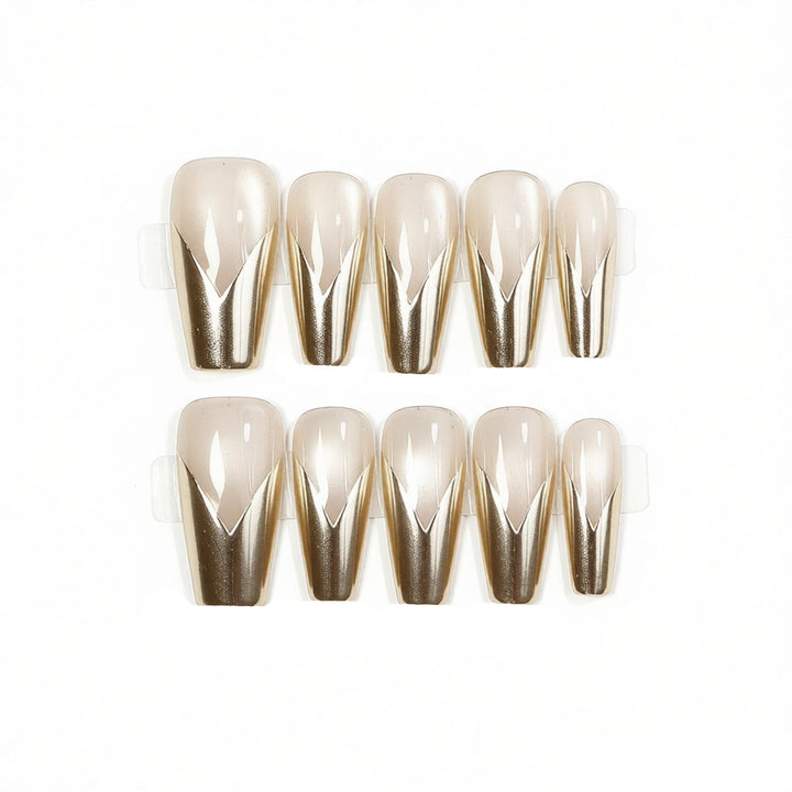 Elegant Stiletto Press-On Nail Art Set Stornfield
