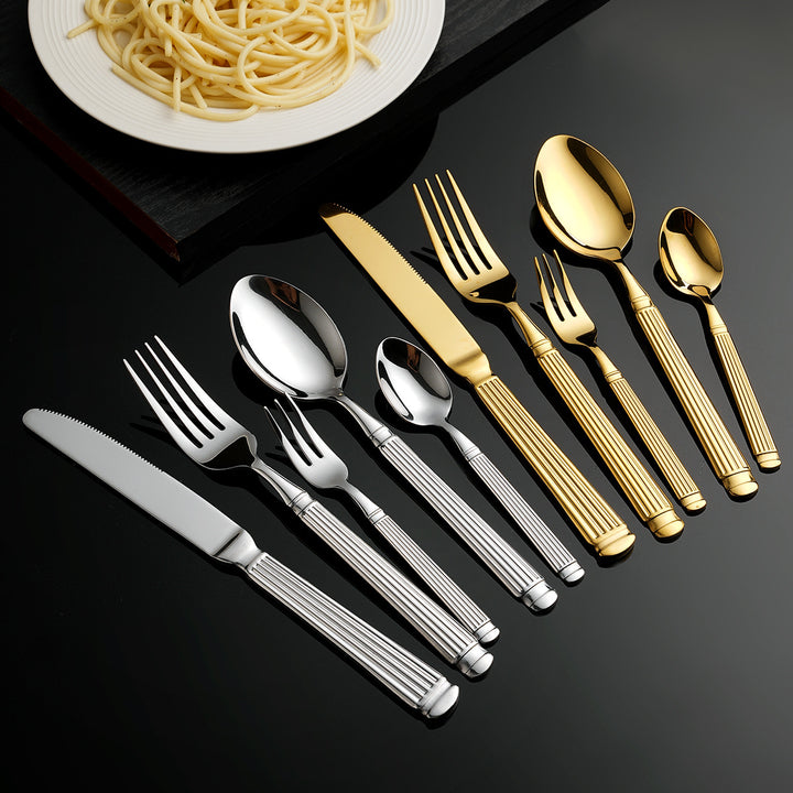 Elegant dessert spoon with exclusive surface design Stornfield